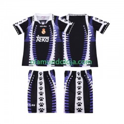 Camisola Real Madrid 1997 Retro Criança Equipamento Terceiro 1998 Manga Curta
